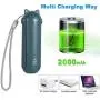 Vent Portátil Miniature, Ventilateur de Poche Réchargeable, avec Batterie Intégrée et Fonction Lampe de poche USB (Vert) Vent Portátil Miniature, Ventilateur de Poche Réchargeable, avec Batterie Intégrée et Fonction Lampe de poche USB (Vert)