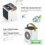 Tragbarer Luftkühler mit Ventilator, Evaporative Air Cooler, Schnelles Kühlen, Integrierter 3000 mAh Batterie, USB Aufladbar, mit Timer, Leise, 3 Geschwindigkeiten, Luftfilter, für Zuhause, Büro und Raum.