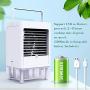 Personal Air Cooler Built-in 5000mAh Rechargeable Battery, Portable Air Conditioner Fan with 3 Wind Speeds & 3 Refrigeration, 1/2/4/8H Timer Ice Cooler Fan for Home Bedroom Office Outdoor