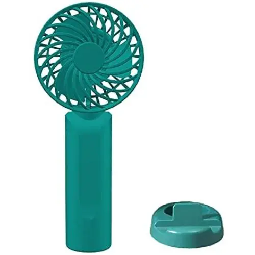 Vent portatif pliable Fortyone, petit ventilateur de poche rechargeable, mini ventilateur personnel portable, 3 vitesses [vert foncé]