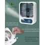 VKTEN Portable Fan, Spray Water Mist Fan, Super Quiet USB Desk Fan 3000mAh Rechargeable Personal Mister Fan with 3 Speeds, 4-15 Working Hours for Office, Travel, Outdoors, Hiking, Camping (White)