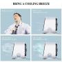 Portable Air Conditioner, Evaporative Personal Air Cooler Desk Fan, Rechargeable Mini AC with 3 Speeds, LED Light, Small Humidifier Fan for Home Office Bedroom Travel