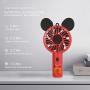 Hand held Fan, Portable Fan, Cartoon Hand Fan, Rechargeable USB Mini Fan, with 3 Kinds of Wind Speed Adjustable, Portable Fan with Super Wind Power up to 4980r/ min ( Red)