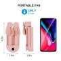 Handheld Mini Fan, 3000mAh Powerbank Portable USB Rechargeable Small Pocket Fan, Battery Operated Fan 15-30 Working hours, 3 Speeds Personal Fan for Women, Girl, Gift, Travel, Outdoor
