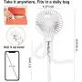 scurry Stroller Fan, Portable Desk Fan, Mini USB Fan, 2600mAH Rechargeable Battery Operated Fan with LED Light and Aromatherapy, Flexible Tripod Design Personal Handheld Fan for Stroller (White)