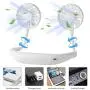 USB Rechargeable Portable Wearable Fan，Neck Fan, Hand Free Personal Fan, 360 Degree Adjustable Necklace Mini Fan for office Travel Outdoors-White