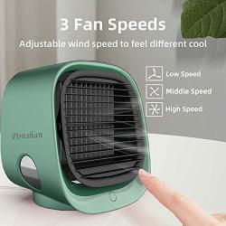 Portable Personal Mini Air Conditioner - 3 speeds small air conditioner,air cooler,air conditioner portable desk fan,USB portable fan,Humidifier for small room,office,bedroom,tent,camping accessories