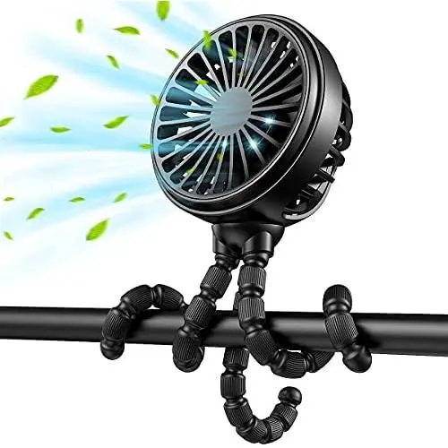 Vent Mini Portable, 2021 GUSGU Stroller Fan avec Trépied Flexible, 3 Vitesse Ventilateur de Bureau Rechargeable avec Batterie, Petit Ventilateur pour Chambre, Extérieur, Camping, etc. Vent Mini Portable, 2021 GUSGU Stroller Fan avec Trépied Flexible, 3 Vitesse Ventilateur de Bureau Rechargeable avec Batterie, Petit Ventilateur pour Chambre, Extérieur, Camping, etc.