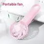 Mini Handheld Fan ,Portable Fan,Speed Adjustable Desk Fan with USB Rechargeable Battery Operated, Cooling Hanging Fan (pink) Mini Handheld Fan ,Portable Fan,Speed Adjustable Desk Fan with USB Rechargeable Battery Operated, Cooling Hanging Fan (pink)