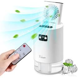 Fuloon Humidifier Air Conditioner Fan,Portable USB Mini Hidden Lifting Cooler Fan with 3 Wind Speeds Low Noise,Remote Control,4H Timer,Sleep Mode Humidifier Fan for Bedroom,Car,Office,Home