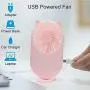 2er Pack Handheld-Ventilator, USB-Aufladbarer Mini-Ventilator mit Verstellbarer Geschwindigkeit, Eyelash-Ventilator, Leistungsstarker Kleiner Tragbarer Ventilator für Kinder, Frauen, Männer, Büro, Outdoor, Reisen