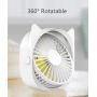 Personal Desk Fan Small Quiet USB Plug in, Mini Portable Table Fans for Sleeping Bedroom Nightstand, 3 Speeds Adjustable, Rotatable, Anti-slip, Fast Cooling for Home Office Dorm Work Travel (Pink)