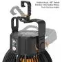 Camping-Fan mit LED-Licht für Zelt, Camping-Deckenventilator mit Licht, VOLUEX Tragbarer Mini USB Schreibtischventilator mit Haken 5200mAh 3 Geschwindigkeiten und Fernbedienung für Outdoor Camping Reisen Heim Büro