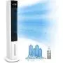 Sunday Living Evaporative Air Cooler - 42 Inch Tower Fan w/Cooling & Humidification, 50° Oscillation Swamp Fan 1.3 Gallon Water Tank, 3 Speed & 3 Mode Setting, 12 Hour Timer, Remote Control