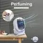 Mini Luftkühler Ventilator – Tragbare Klimageräte mit Kühl- und Duftfunktion, 3 Windstufen, USB-betriebener persönlicher Schreibtischventilator für Zuhause, Büro, Schlafzimmer, Camping und Auto
