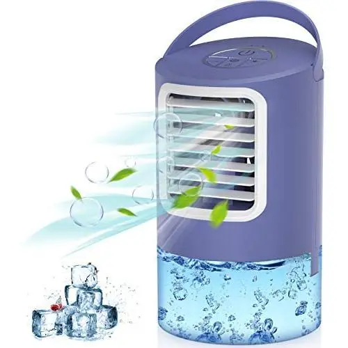 Personal Air Cooler, Portable Air Conditioner Fan, Small Space Evaporative Air Cooler with Timing, 3 Speeds Quiet Humidifier Misting Fan, Desktop Cooling Fan for Room, Home, Office, Dorm