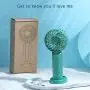 Vent portatif pliable Fortyone, petit ventilateur de poche rechargeable, mini ventilateur personnel portable, 3 vitesses [vert foncé]