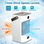 Speclux Portable Air Conditioner Fan, Personal Air Cooler, Rechargeable Mini Evaporative Cooler Desk Fan with Handle, Camping AC Unit, Air Humidifier with USB Charging for Home/Office/Outdoor (White)