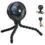 Mini Baby Stroller Fan, Handheld Personal Portable Fan with Flexible Tripod for Stroller Student Bed Desk Bike Crib Car Rides, USB or Battery Powered, Safe Quiet and Long Lasting Charge (Black) Mini Baby Stroller Fan, Handheld Personal Portable Fan with Flexible Tripod for Stroller Student Bed Desk Bike Crib Car Rides, USB or Battery Powered, Safe Quiet and Long Lasting Charge (Black)