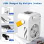 Personal Air Cooler, USB Air Conditioner Fan with 3-Speed, Quiet Air Cooler Misting Fan with Handle for Home Room Office