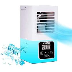 H YANKA Personal Air Cooler Fan On Desk, .Mini Portable cooler conditioner ,Desktop Air Conditioner Fan with 3 Wind Speeds,Humidifier,No water leakage,Smart touch buttons, for Office,dormitory,bed room