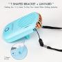 Awhoas USB Mini Portable Fan Rechargeable Eyelash Fan Dryer Electric Bladeless Handheld Air Conditioning Cooling Refrigeration Fan for Eyelash Extension(Blue)