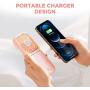 Portable Personal Fan Small Neck Fan for Women Mini Desk Fan USB Rechargeable Handheld Fan Used as a Power Bank and Phone Stand for Travel Indoor Outdoor (Pink)