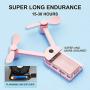 Handheld Mini Fan, 3000mAh Powerbank Portable USB Rechargeable Small Pocket Fan, Battery Operated Fan 15-30 Working hours, 3 Speeds Personal Fan for Women, Girl, Gift, Travel, Outdoor