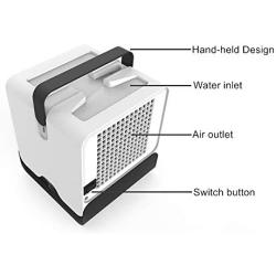 Air Cooler, Evaporative Air Cooler& Portable Air Conditioner/Humidifier Mini-negative Ion USB Air Conditioning Fan, Desktop Cooler Office Refrigeration Strong, Low Noise Design with Night Light 2021