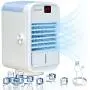 Ventilateur Portable avec Humidificateur, Aliopis Ventilateur de Bureau Personnalisé, Mini Ventilateur Évaporatif USB, Oscillation Automatique 120°, 3 Vitesse, Affichage de la Température, Silencieux pour Maison Bureau