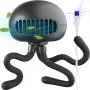 Tragbarer, rotorloser Ventilator mit Flexibelem Stativclip für Kinderwagen, Auto, Kinderbett, Fahrrad und Schreibtisch (Schwarz)