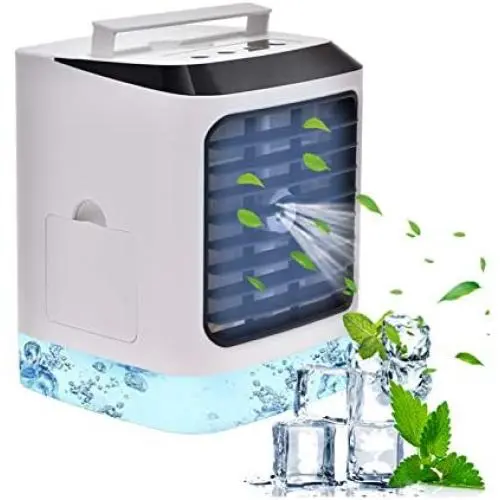 Naysku Portable Air Conditioner Fan, Personal Space Mini Air Cooler Quiet Desk Fan with Handle, Misting Fan, 3 Speeds USB Fan for Home, Office, Room, Office, Outdoor, Travel Naysku Portable Air Conditioner Fan, Personal Space Mini Air Cooler Quiet Desk Fan with Handle, Misting Fan, 3 Speeds USB Fan for Home, Office, Room, Office, Outdoor, Travel