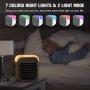 Portable Air Conditioner | XINQIHAO Personal Mini Air Conditioner Fan with Air Humidifier & Filtration Function & 7 Color Night Light，Rechargeable Evaporative Air Cooler for Home Office Bedroom