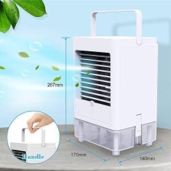 Personal Air Cooler Built-in 5000mAh Rechargeable Battery, Portable Air Conditioner Fan with 3 Wind Speeds & 3 Refrigeration, 1/2/4/8H Timer Ice Cooler Fan for Home Bedroom Office Outdoor