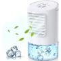 Personal Air Cooler, Portable Air Conditioner Fan, Mini Evaporative Air Cooler with 3 Wind Speeds, Timer, 7 Colors LED Lights, Desktop Cooling Fan Air Humidifier Misting Fan for Room Home Office