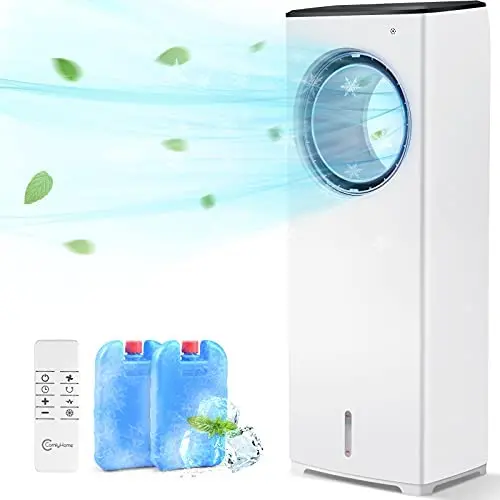 Refroidisseur d’air 2 en 1 COMFYHOME, 81 cm, Refroidisseur d’ambiance Sans Pales, 3 Vitesses, 4 Modes, Oscillation 40°, Minuterie 8H, Télécommande pour Maison/Bureau.