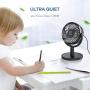 Mini Desk Fan, USB Powered Desktop Fan with 4 Speeds, Small but Powerful Strong Airflow Work Quiet, 310° Adjustment, Portable Personal Air Circulator Fan for DesktopTable Office Bedroom (Black)