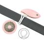 Portable Hand Free Neck Fan, 3 Speeds USB Rechargeable Battery Personal Mini Fans Headphone Neckband 360 Degree Rotation for Home, Camping, Office, Car Seat and Travel Outdoor (Pink)