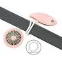 Tragbarer Handfreie Nackenfön, 3 Geschwindigkeiten, USB-Aufladbare Mini-Ventilator, Kopfhörern-Armreif, 360 Grad Drehung für Zuhause, Camping, Büro, Auto und Reisen, Outdoor (Pink)