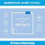 Emerson Quiet Kool 230V 12,000 Wall Air Conditioner with 10,600 BTU Supplemental Heating, EATE12RD2T, 12000 Standard, White