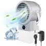 Persönliche Luftkühler für Büro, Yolife 4-in-1 Ventilator, Ultraschall-Luftbefeuchter, Luftreiniger, Tragbarer Luftkühler mit 7 Farben LED Nachtlicht, Mini-Flüsterer-Schreibtischventilator mit Griff für Home Room