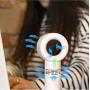 Portable USB Rechargeable Mini Fan Desktop Speed Adjustable Bladeless Fan Eyelash Fan Dryer Handheld Fan