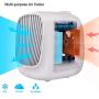 Portable Air Conditioner AC Fan, Personal Air Cooler Fan, 3 Speeds USB Air Conditioning Fan, Evaporative Rapid Air Cooling, Tiny Swamp Cooler for Home Office Room Desktop Camping(White)