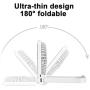 Personal USB Desk Fan, iHoven Mini Portable 14h Cooling Office Rechargeable Small Table Fan, 4800mah Quiet Battery Operated Desktop Fan Adjustable for Home Office Car Outdoor Travel White (white)