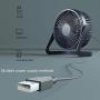 EigPluy USB Schreibtischventilator, 5 Zoll Tragbarer USB-Ventilator, Kleiner Schreibtischventilator, Persönlicher Schreibtischlüfter, Leiser USB-Ventilator für Büro/Heim/Camping