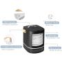 XDS Mini Personal Air Cooler, Mini Portable Air Conditioner Fan With Handle,3 Wind Speeds, 6 Colors Night Light, 675ml Water Tank, USB Air Cooler With Humidifier,For Bedroom,Office,Dorm,Black