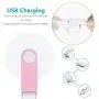 Vent miniature WINDFIRE Portable Rechargeable USB, Petit Ventil Personnel pour Voyage, Camping, Bureau (Rose)