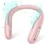 MILPROX F4 Portable Neck Fan,Rechargeable Hands Free Bladeless Personal Mini Fans,3 Speeds 70 Air Outlet, Adjustment Wearable Personal Cooling Fan for Traveling,Sports, Office - Pink