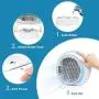 Portable Air Conditioner, Rechargeable Evaporative Air Conditioner with Low Noise 3 Speeds 6 Colors LED Light, Multifunctional Air Cooler with Handle for Home, Office and Room Portable Air Conditioner, Rechargeable Evaporative Air Conditioner with Low Noise 3 Speeds 6 Colors LED Light, Multifunctional Air Cooler with Handle for Home, Office and Room