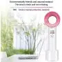 Fantexy Tragbarer USB-Aufladbarer Mini-Ventilator, Augenbrauen-Ventilator-Trockner, Blattenloser Handheld-Ventilator für Augenbrauenverlängerungen, Kleiner Luftbläser-Ventilator für Augenbrauenverlängerungen (Weiß)